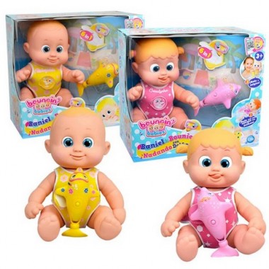 Bouncin' Babies 801011 Кукла плавающая с дельфином, 35 см