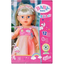 Baby born Кукла Сестричка Soft Touch в платье единорога 43 см