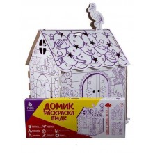 Картонный домик раскраска для детей "Алфавит + Русские сказки" ПМДК