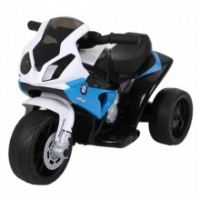 Детский электромотоцикл Bugati BMW бело-синий