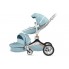 Детская коляска 2в1 Hot Mom 360º F23 бирюза, экокожа